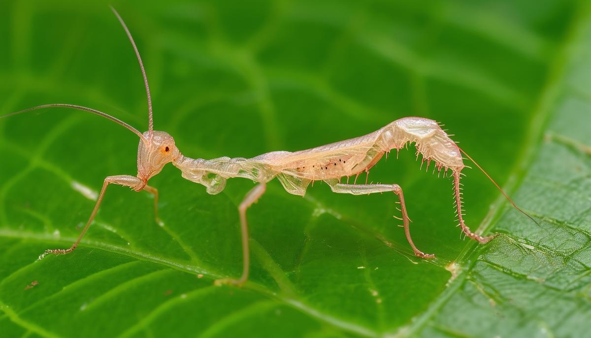 A young stick insect nymph with a partially regenerated limb, showcasing the regeneration process - Stick Insects are not boring